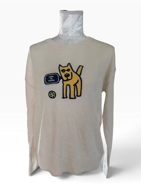 Life is Good  beige crew neck sweater